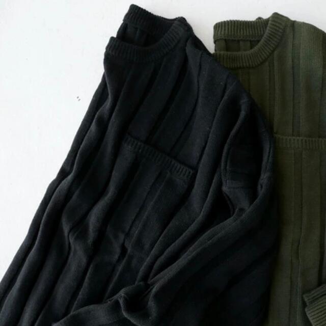 antiqua(アンティカ)のantiqua アンティカ ポケット付き リブニット ブラック 完売品 メンズのトップス(ニット/セーター)の商品写真