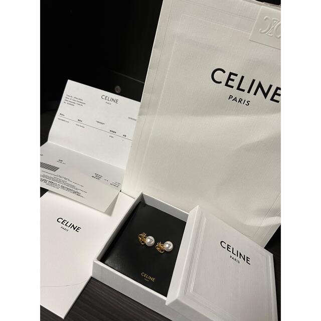 新作 セリーヌ celine マイヨン トリオンフ パール ピアス イヤリング