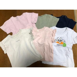 ジーユー(GU)の女の子用トップス6枚まとめ売り　80cm(Ｔシャツ)