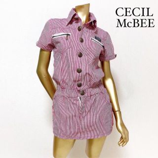 セシルマクビー(CECIL McBEE)のCECIL McBEE ヒッコリー ワンピース＊バイバイ ワンウェイ GRL(ミニワンピース)