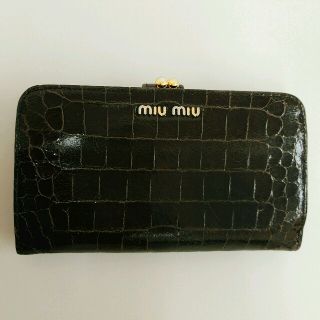 ミュウミュウ(miumiu)の【値下げ】MIUMIU 　がま口財布(財布)