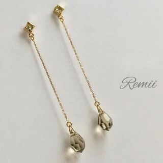 ブラックダイヤモンドピアス✴︎イヤリング(ピアス)