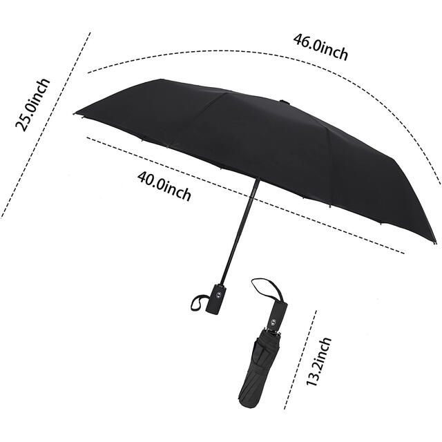 折りたたみ傘 ワンタッチ自動開閉 折り畳み傘 10本骨 高密度撥水　晴雨兼用2本 メンズのファッション小物(傘)の商品写真