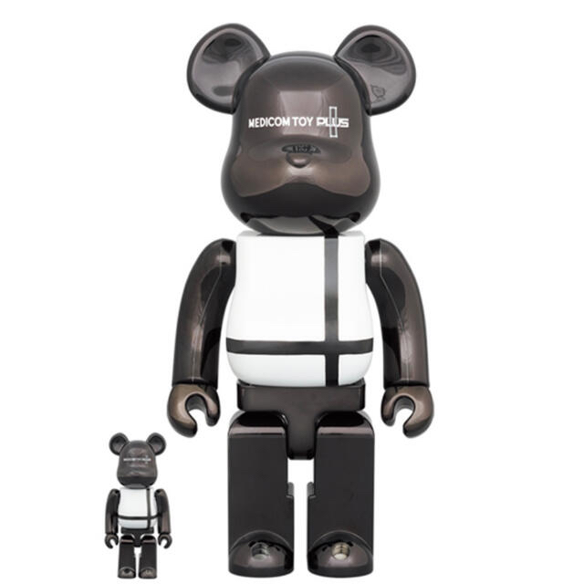 フィギュアBE@RBRICK MEDICOMBLACK CHROME Ver100&400