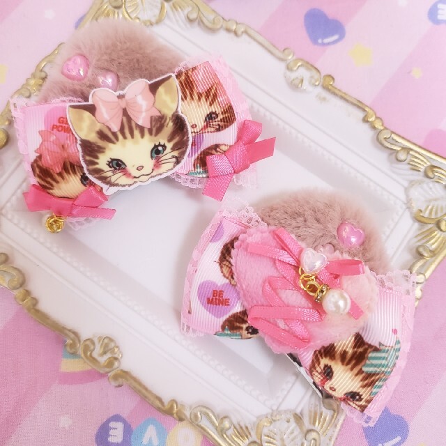 コメント制♡ハンドメイド♡猫耳クリップ-