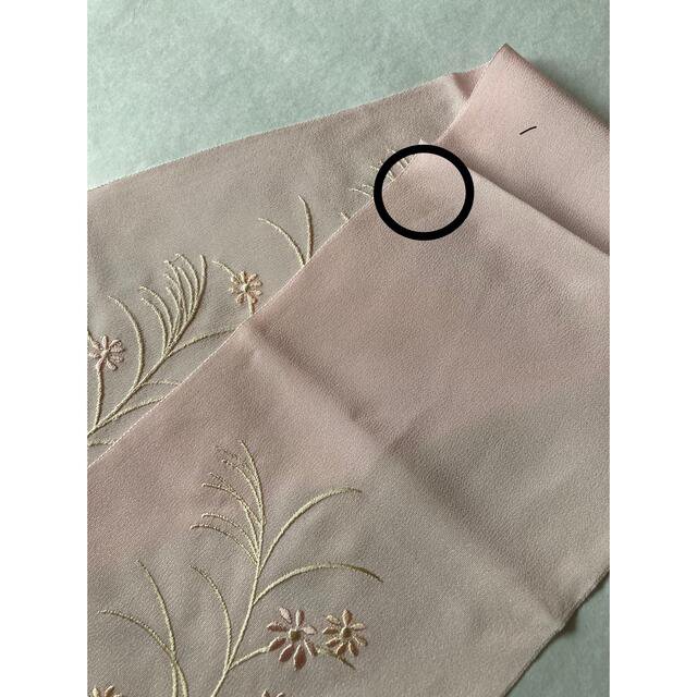 刺繍半襟　薄ピンク レディースの水着/浴衣(和装小物)の商品写真