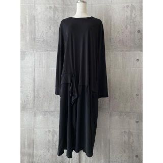 ヨウジヤマモト(Yohji Yamamoto)のヨウジ グラウンドワイ 素材切り替えロングカットソー ワンピース #［954］(ロングワンピース/マキシワンピース)