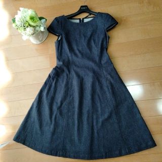 フォクシー(FOXEY)の現行品♡美品♡フォクシー♡デニムワンピース♡38(ひざ丈ワンピース)