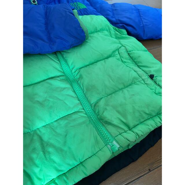 THE NORTH FACE(ザノースフェイス)のノースフェイス　キッズ　ダウンジャケット　100 グリーン キッズ/ベビー/マタニティのキッズ服男の子用(90cm~)(ジャケット/上着)の商品写真