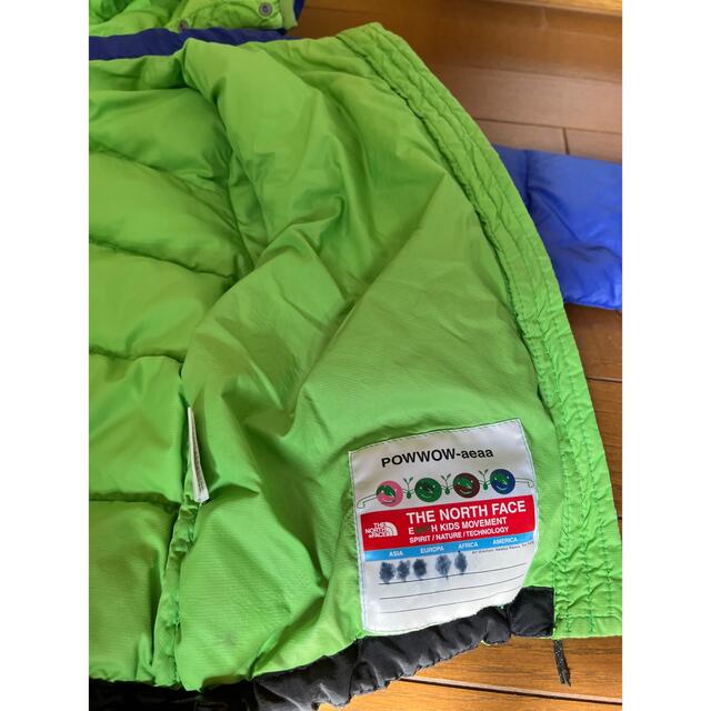 THE NORTH FACE(ザノースフェイス)のノースフェイス　キッズ　ダウンジャケット　100 グリーン キッズ/ベビー/マタニティのキッズ服男の子用(90cm~)(ジャケット/上着)の商品写真