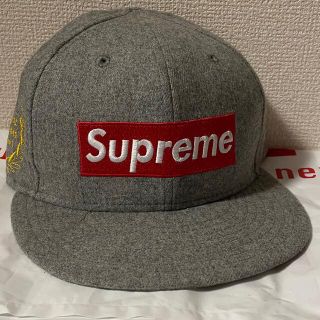 シュプリーム(Supreme)のSupreme ボックスロゴ　ニューエラキャップ　7 1/8 グレー(キャップ)