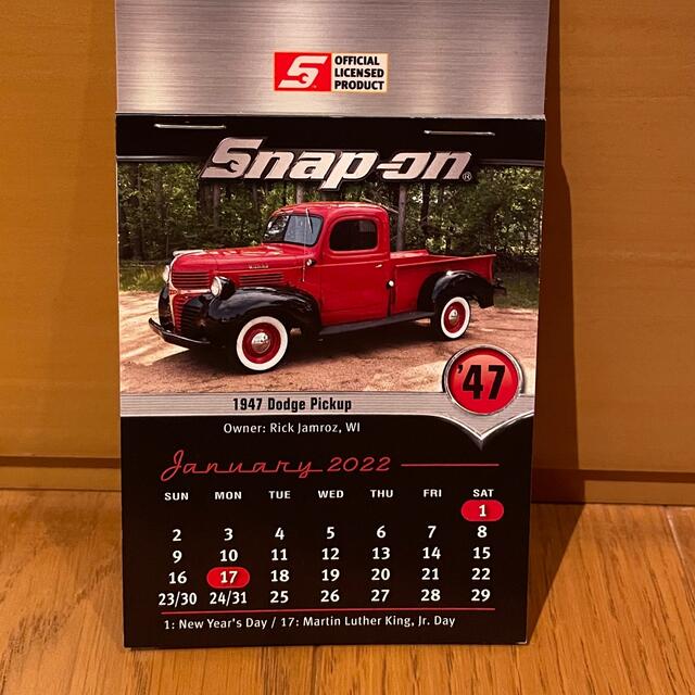 Snap-on/スナップオン 2022カレンダー インテリア/住まい/日用品の文房具(カレンダー/スケジュール)の商品写真