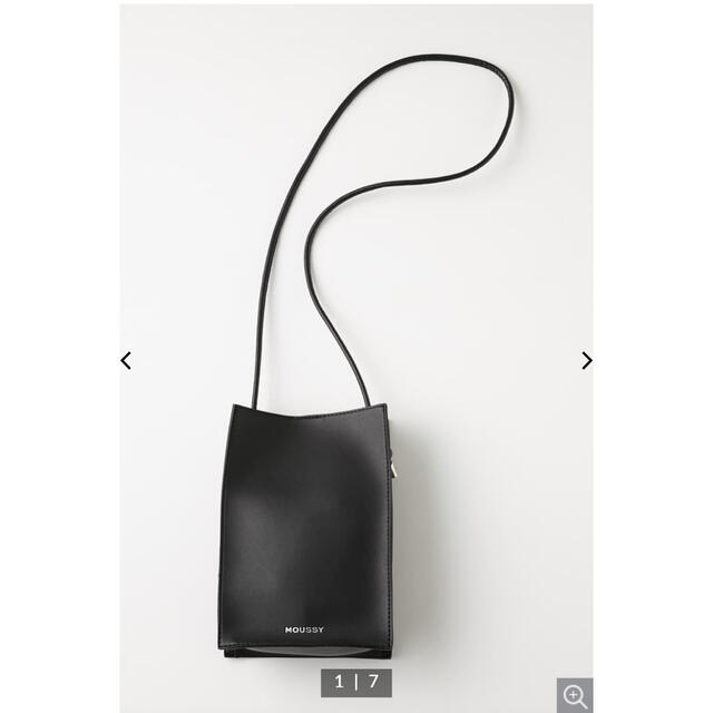 moussy(マウジー)のMOUSSY SQUAREポシェット 黒(値下げ) レディースのバッグ(ショルダーバッグ)の商品写真