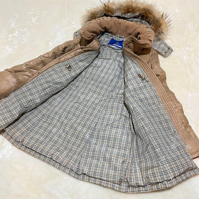 BURBERRY BLUE LABEL(バーバリーブルーレーベル)のBurberry バーバリー　ブルーレーベル　ノバチェック  ロングダウン　38 レディースのジャケット/アウター(ダウンジャケット)の商品写真