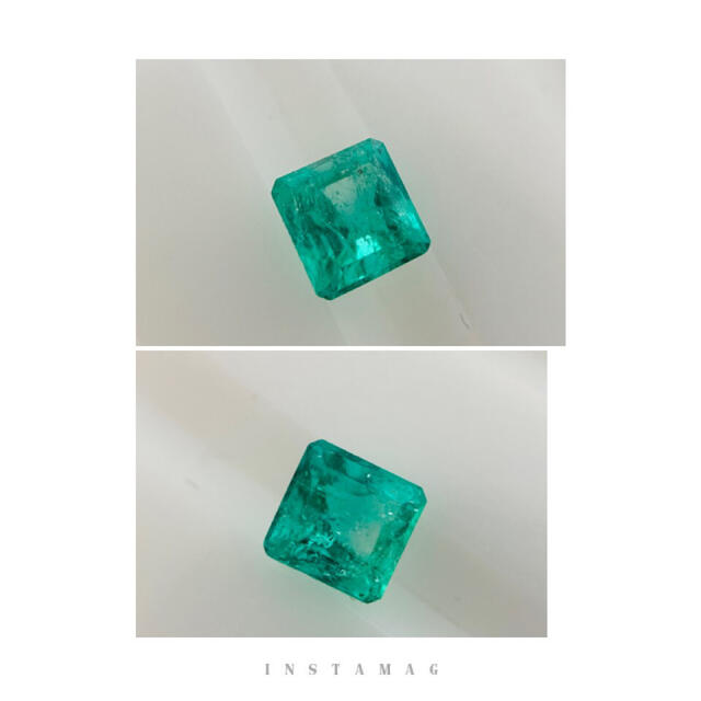 R 0210-1)『コロンビア産』天然エメラルドルース 0.441ct