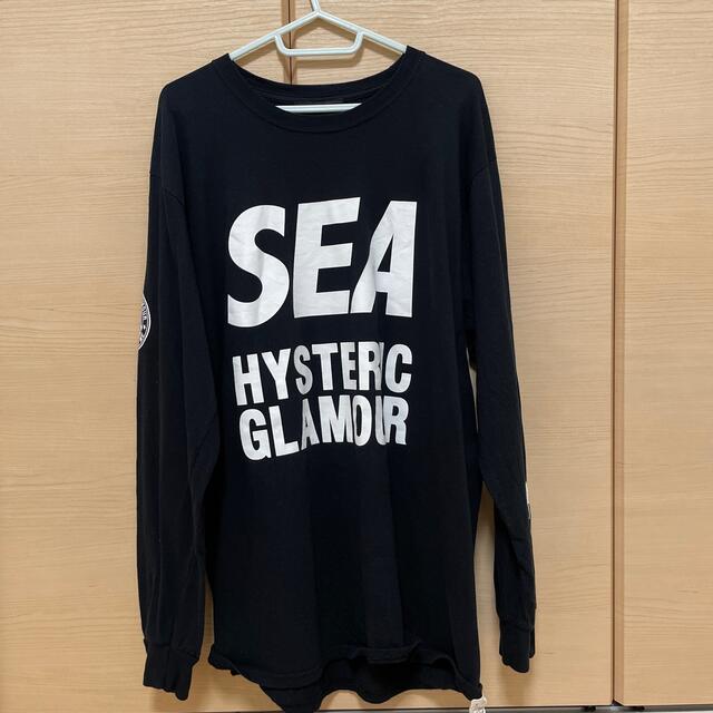 SEA(シー)のWIND AND SEA HYSTERIC GLAMOUR ロンT ブラック　L メンズのトップス(Tシャツ/カットソー(半袖/袖なし))の商品写真