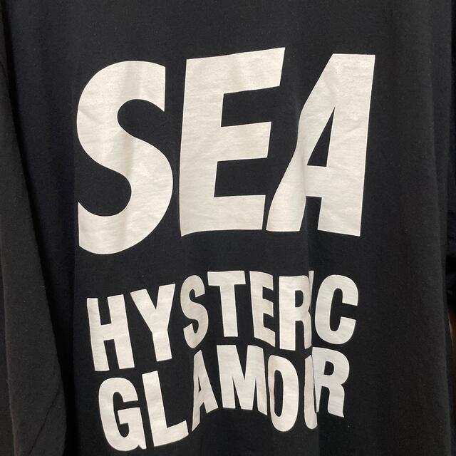 SEA(シー)のWIND AND SEA HYSTERIC GLAMOUR ロンT ブラック　L メンズのトップス(Tシャツ/カットソー(半袖/袖なし))の商品写真
