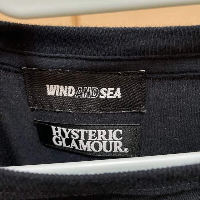 SEA(シー)のWIND AND SEA HYSTERIC GLAMOUR ロンT ブラック　L メンズのトップス(Tシャツ/カットソー(半袖/袖なし))の商品写真