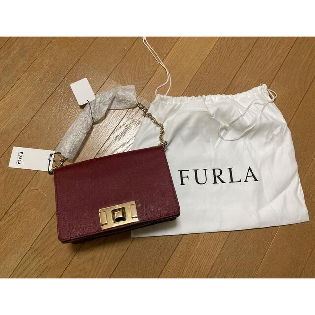 Furla(フルラ)の新品 フルラ ショルダーバッグ ハンド レザー 四角 赤 レッド レディース 小 レディースのバッグ(ショルダーバッグ)の商品写真