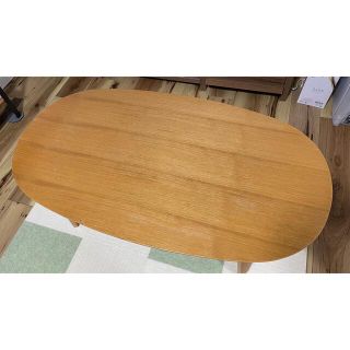 MUJI (無印良品) - 無印良品 楕円形ローテーブルの通販 by Haliwenya's