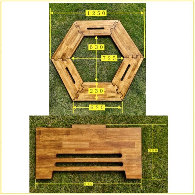 ヘキサテーブル　焚火台テーブル 2