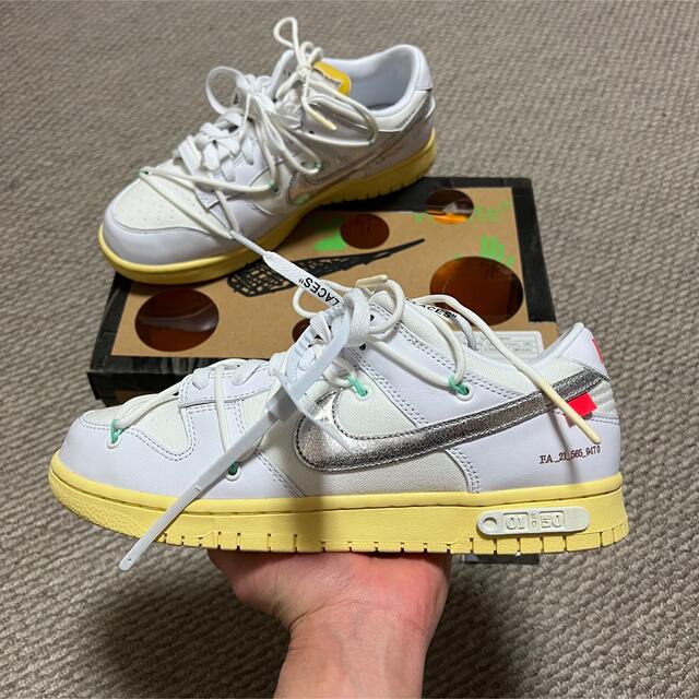 OFFWHITE NIKE DUNK LOW LOT1  27cm 確実正規品スニーカー