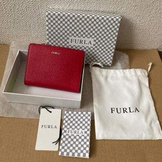 フルラ(Furla)のFURLA 二つ折りたたみ財布　ルビーレッド(財布)