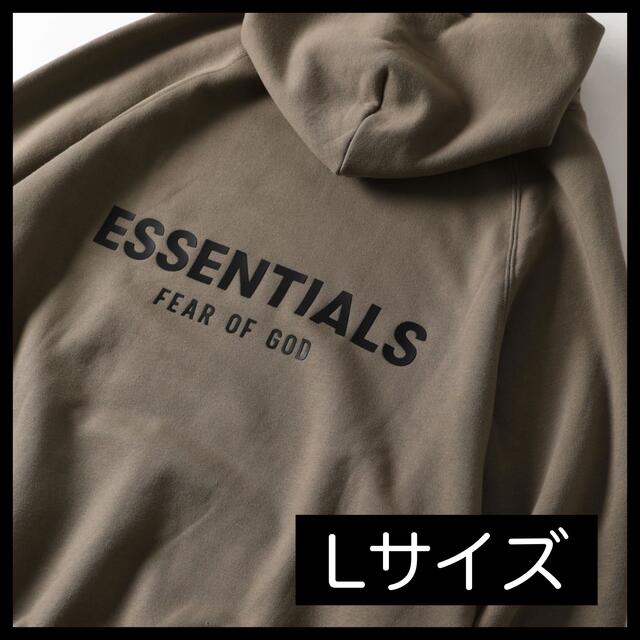 ESSENTIALS プルオーバーフーディ L ブラウン