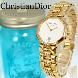 ディオール(Christian Dior) 白 腕時計(レディース)（ゴールド/金色系