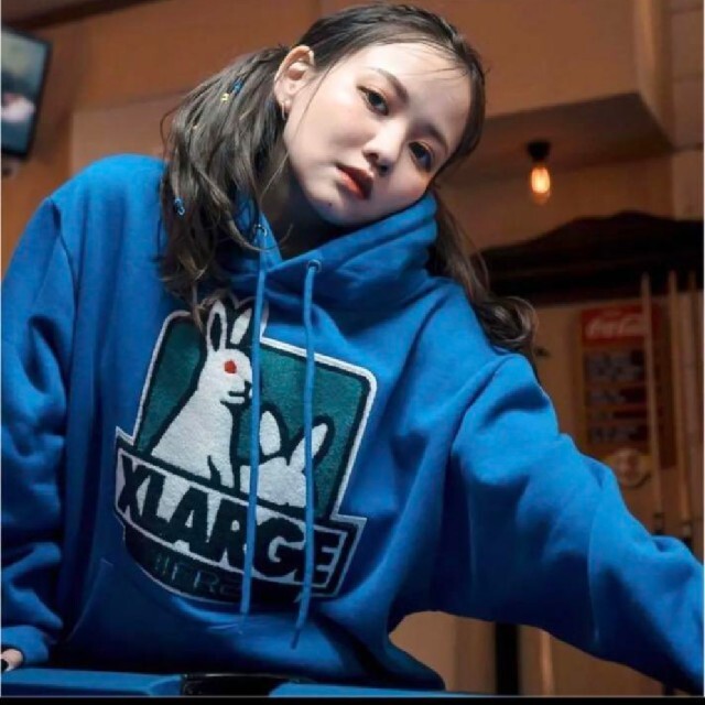 XL FR2 × XLARGE Fxxk Icon Hoodie BLUE