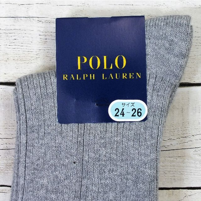 POLO RALPH LAUREN(ポロラルフローレン)の２足組3,420円24-26㎝ラルフローレン　32㎝丈ハイソックス　新品未使用 レディースのレッグウェア(ソックス)の商品写真