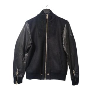 ディーゼル(DIESEL)のディーゼル    レザー切り替えジャケット ブラック(レザージャケット)