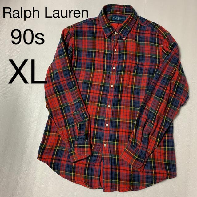 Ralph Lauren(ラルフローレン)の【希少】Ralph Lauren ラルフローレン　90s チェックシャツ メンズのトップス(シャツ)の商品写真