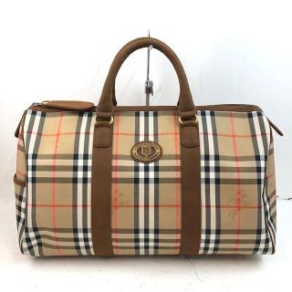 バーバリー(BURBERRY)のBurberry ボストンバッグ ノバチェック ブラウン ベージュ レディース(ボストンバッグ)