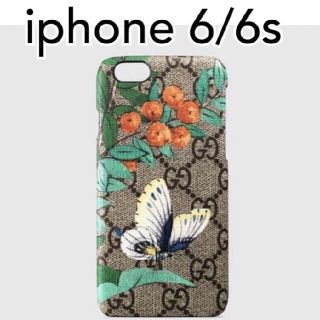 グッチ(Gucci)のGUCCI iPhone6/6s GGスプリーム ティアン バタフライ 蝶(iPhoneケース)