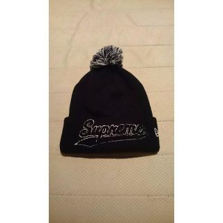 シュプリーム(Supreme)の新品 Supreme New Era chenille script 黒(ニット帽/ビーニー)