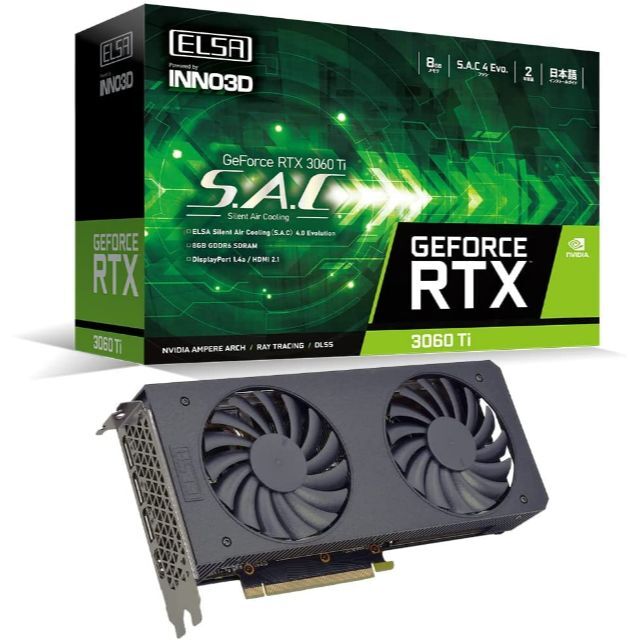 【新品】RTX 3060 Ti S.A.C （LHR） ELSA