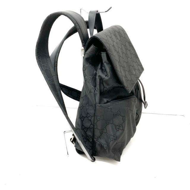 GUCCI(グッチ) リュックサック - 0030238 黒 ナイロン×レザー