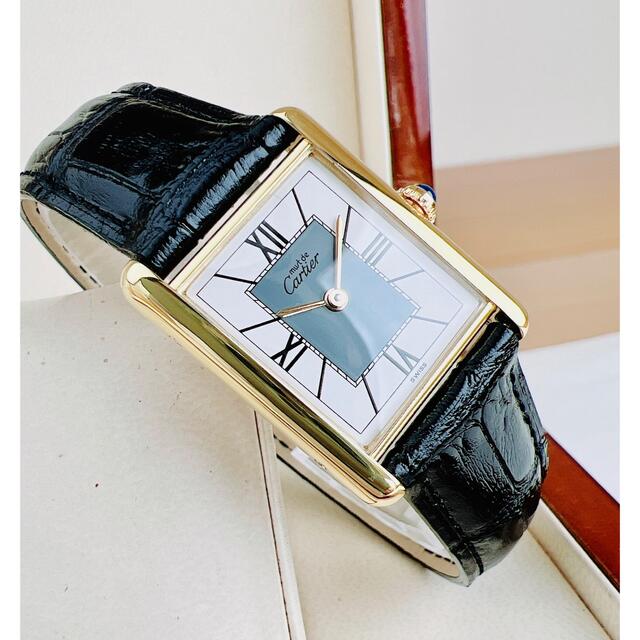 Cartier(カルティエ)の美品 カルティエ マスト タンク グレー ホワイト ローマン LM メンズの時計(腕時計(アナログ))の商品写真
