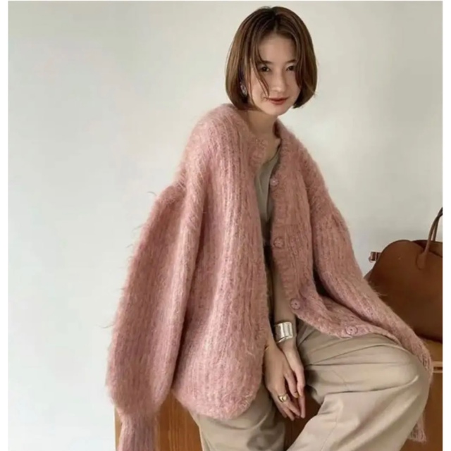 COLOR MOHAIR SHAGGY CARDIGAN