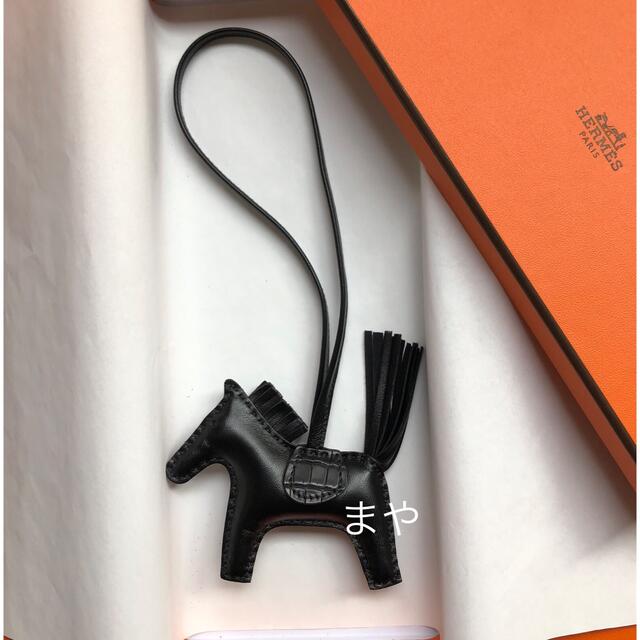 新品 未使用 Hermes ロデオ PM ソーブラック アリゲーター
