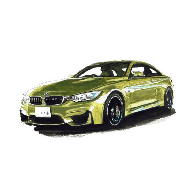 BMW(ビーエムダブリュー)のGC-576 BMW M1/M4クーペ限定版画サイン有額装済作家平右ヱ門 自動車/バイクの自動車(カタログ/マニュアル)の商品写真