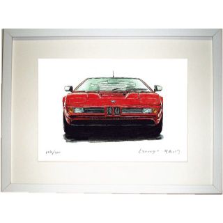 ビーエムダブリュー(BMW)のGC-578 BMW M1限定版画サイン有額装済作家平右ヱ門(絵画/タペストリー)