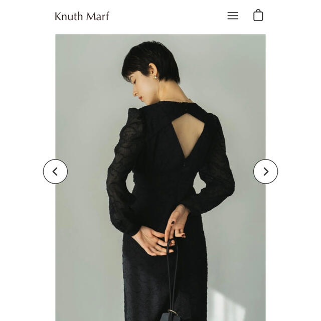 Knuth marf  back open sheer dress（S）