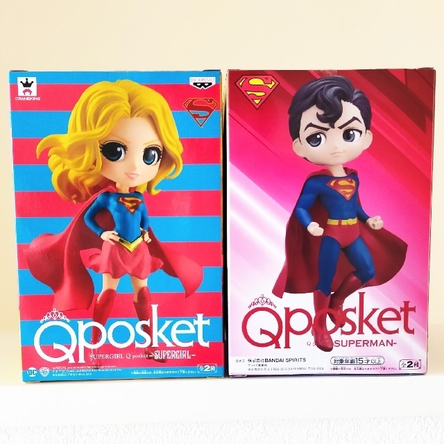 BANPRESTO(バンプレスト)のQposket スーパーマン＆スーパーガール レアカラーセット エンタメ/ホビーのフィギュア(アメコミ)の商品写真