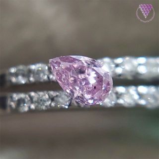0.136 ct F.Int.Pur.Pink I1 天然 ピンク ダイヤ