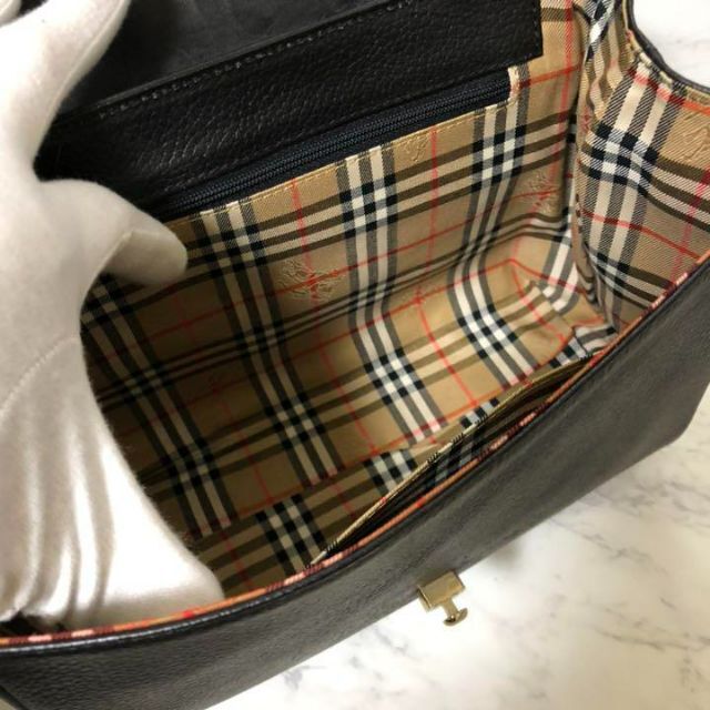 【美品】BURBERRYS ハンドバッグ ノバチェック シャドーホース レザー 【美品】BURBERRYS ハンドバッグ ノバチェック シャドーホース レザー