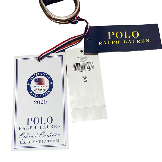 POLO RALPH LAUREN(ポロラルフローレン)の新品タグ付き　RALPH LAUREN レディース　リングベルト　ネクタイ柄　 レディースのファッション小物(ベルト)の商品写真