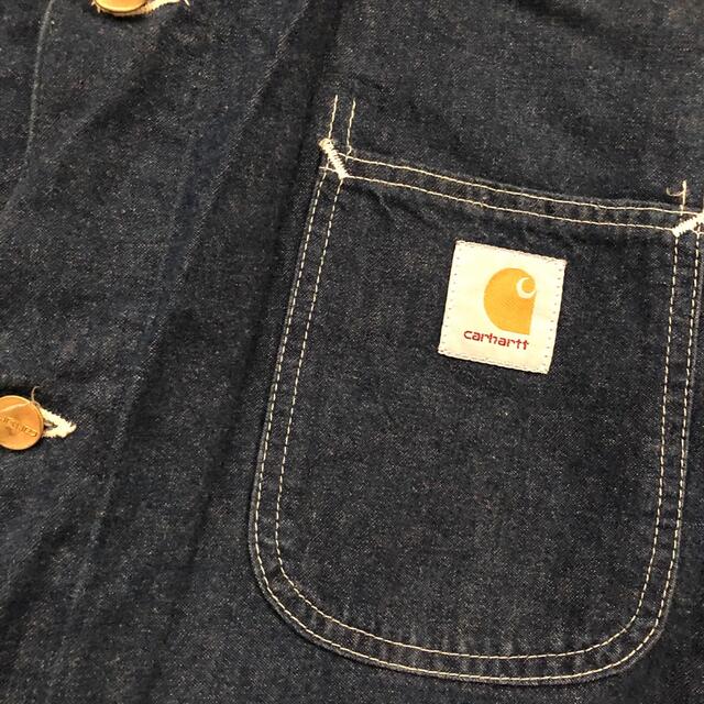 carhartt(カーハート)のCarhartt カーハート デニムカバーオール デニムジャケット 古着 美品 メンズのジャケット/アウター(Gジャン/デニムジャケット)の商品写真