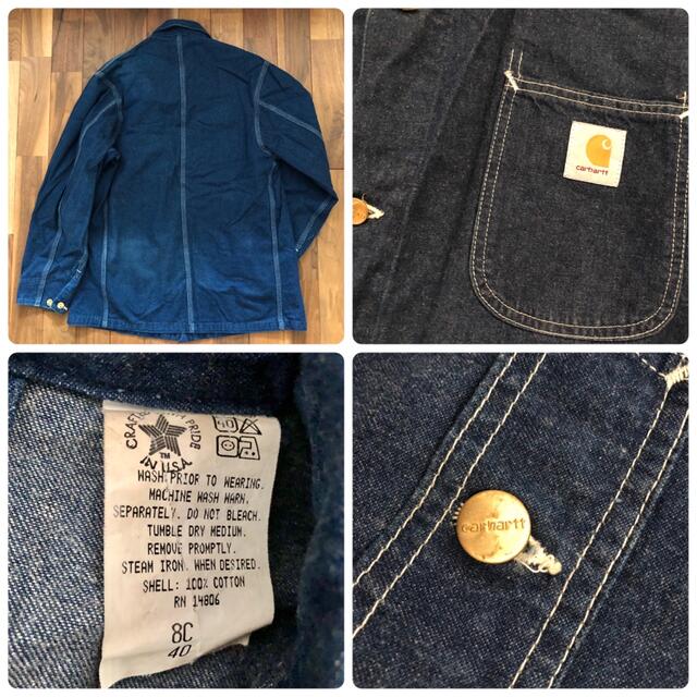 Carhartt カーハート デニムカバーオール デニムジャケット 古着 美品